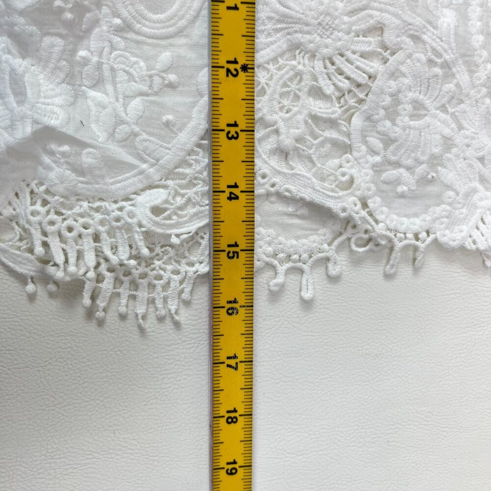NWOT Farm Rio Off-White Sleeveless Lace Embroidered Floral Tank Top Size XL - Picture 11 of 12